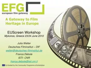 A Gateway to Film Heritage in Europe