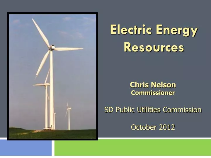 electric energy resources