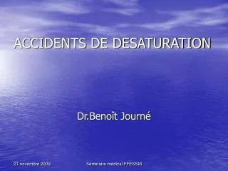 accidents de desaturation