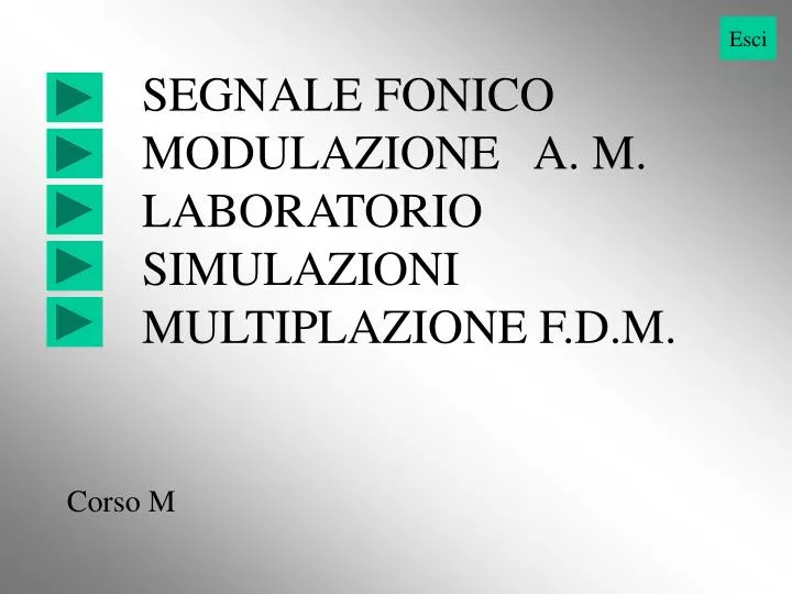 segnale fonico modulazione a m laboratorio simulazioni multiplazione f d m