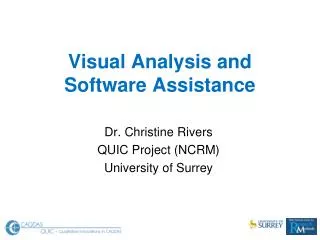 Visual Analysis and Software Assistance