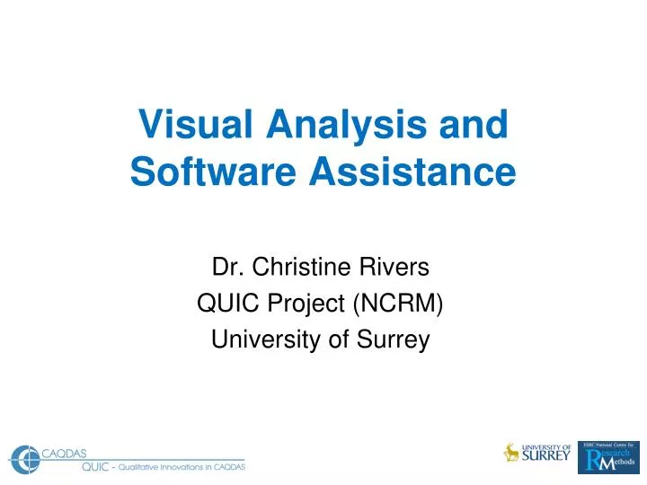 visual analysis and software assistance
