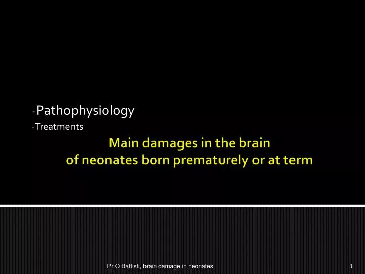 pathophysiology treatments