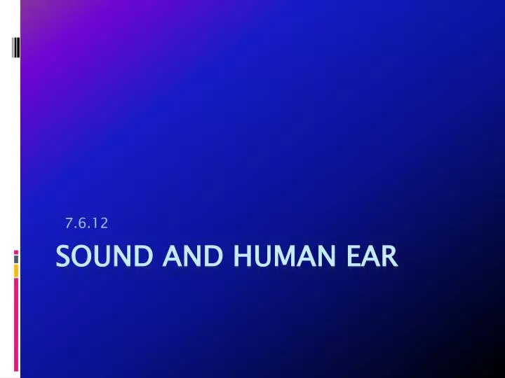 sound and human ear