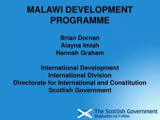 MALAWI DEVELOPMENT PROGRAMME