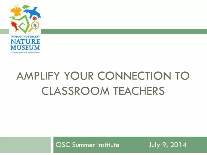 amplify your connection to classroom teachers