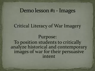 Demo lesson #1 - Images