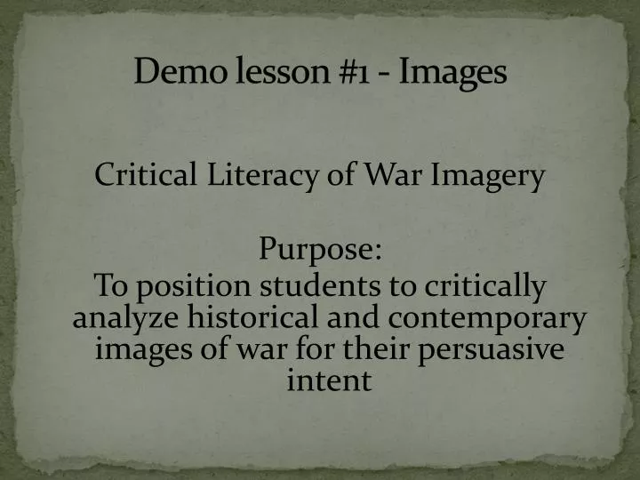 demo lesson 1 images