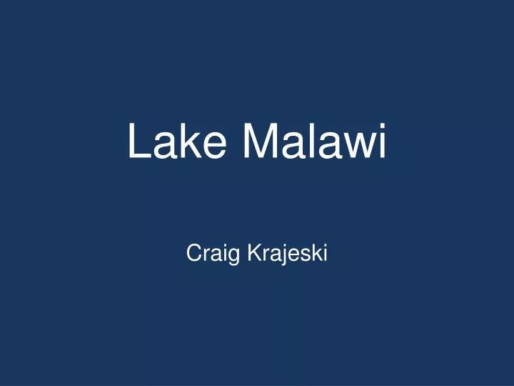 lake malawi