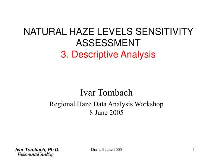 natural haze levels sensitivity assessment 3 descriptive analysis