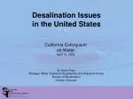 Desalination Issues in the United States - slide 1