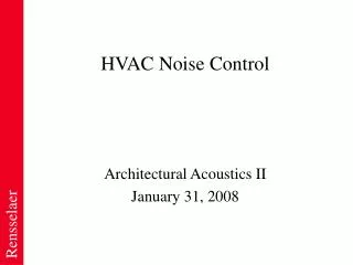 HVAC Noise Control