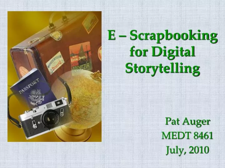 e scrapbooking for digital storytelling