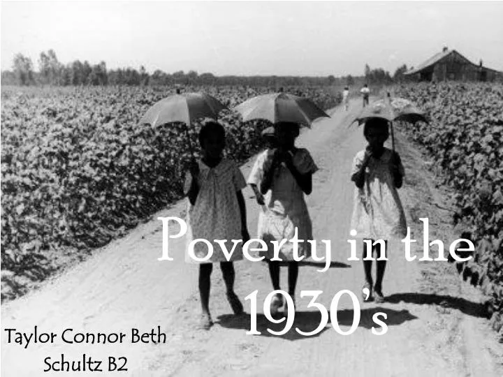 poverty in the 1930 s