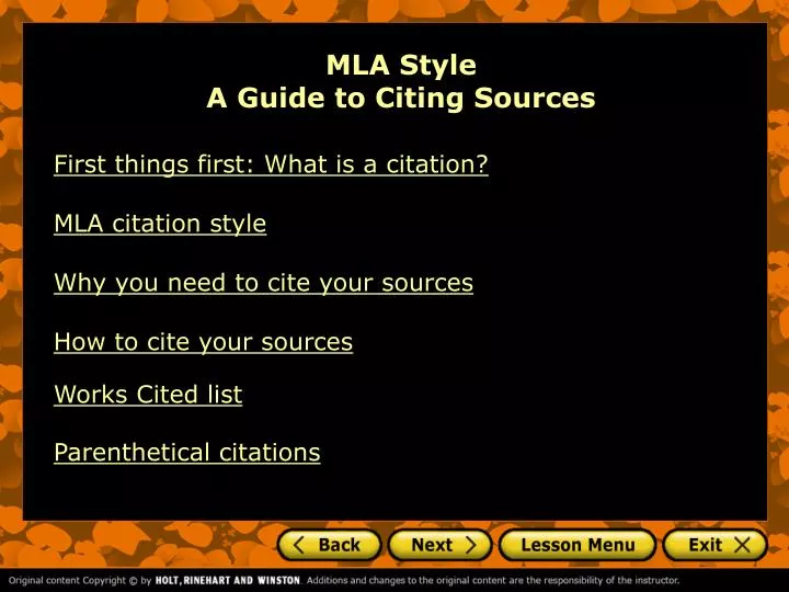 mla style a guide to citing sources