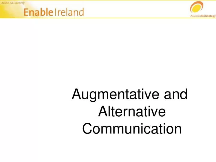 augmentative and alternative communication
