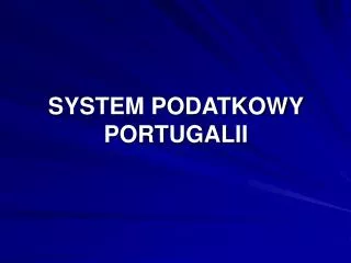system podatkowy portugalii
