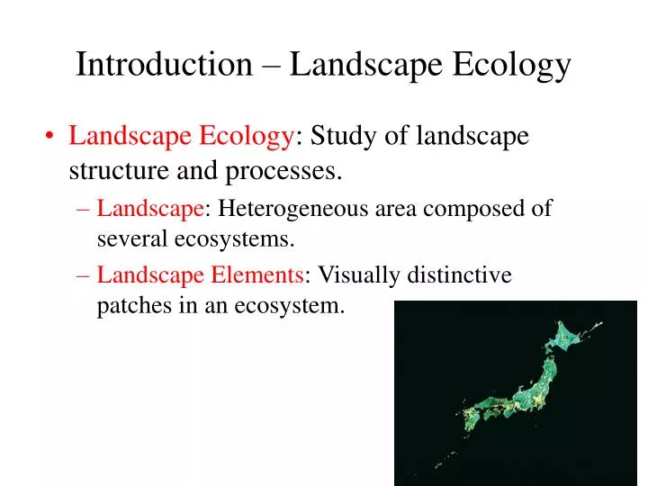 introduction landscape ecology