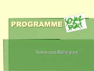 programme