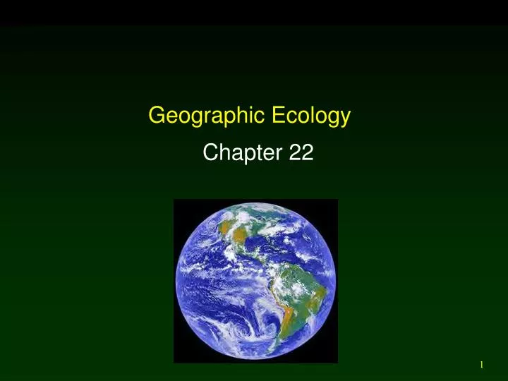 geographic ecology