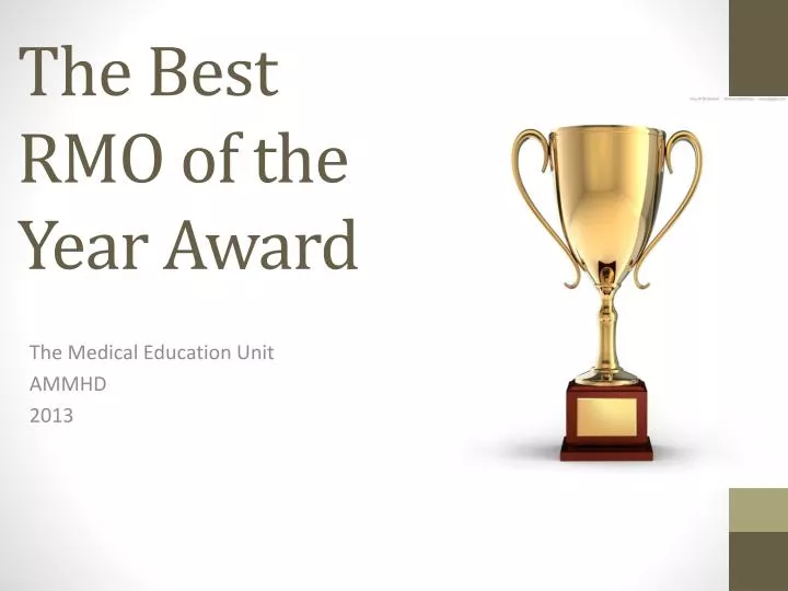the best rmo of the year award