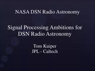 NASA DSN Radio Astronomy