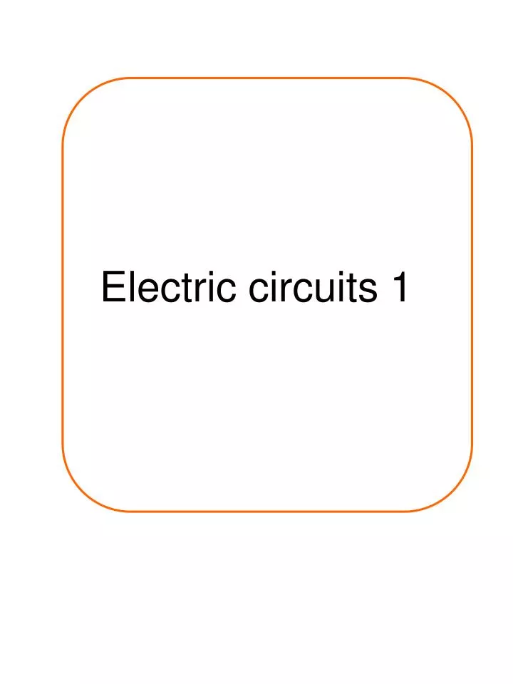 electric circuits 1