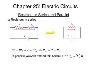 Chapter 25: Electric Circuits