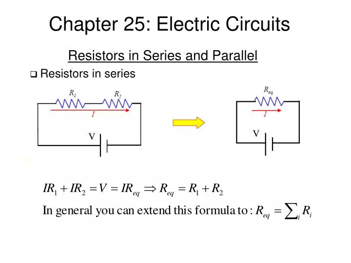 chapter 25 electric circuits