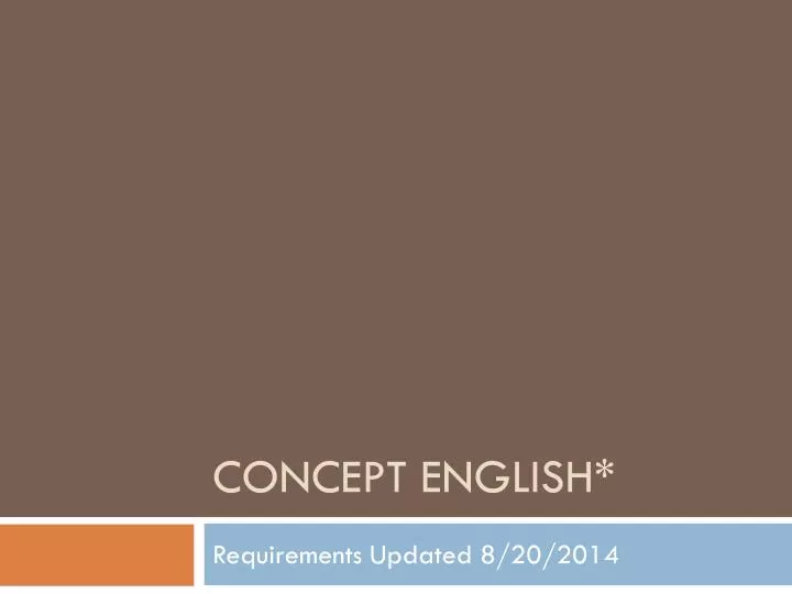 concept english