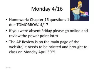 Monday 4/16