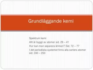 grundl ggande kemi