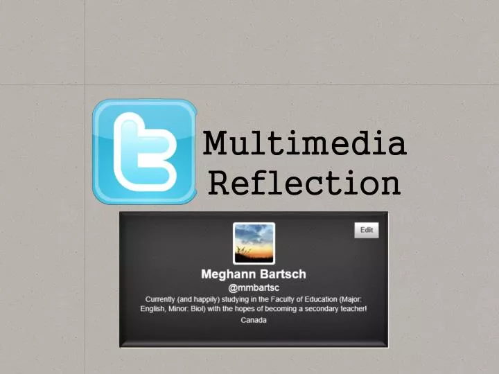 multimedia reflection