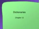 Dictionaries - slide 1