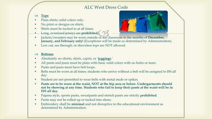 alc west dress code