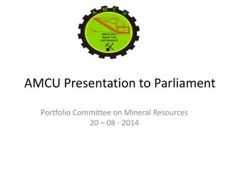 AMCU Presentation to Parliament