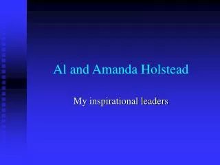 Al and Amanda Holstead