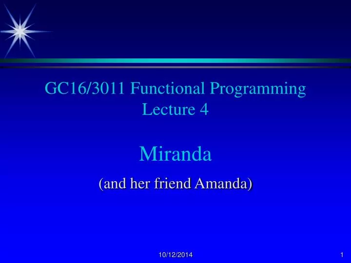 gc16 3011 functional programming lecture 4 miranda
