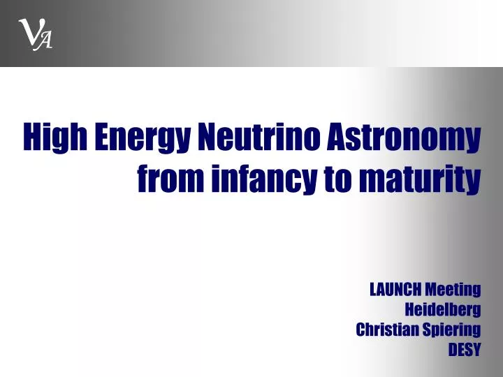 high energy neutrino astronomy from infancy to maturity
