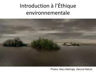 introduction l thique environnementale