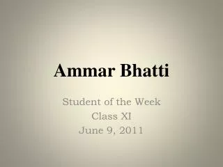 Ammar Bhatti