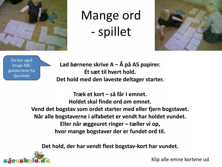 mange ord spillet