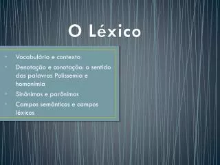 o l xico