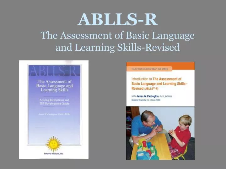 ablls r the assessment of basic language and learning skills revised