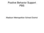 Positive Behavior Support Workshop for Madison School District - slide 1
