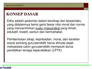 konsep dasar