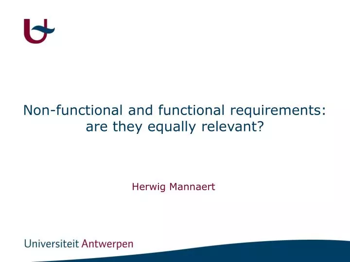 non functional and functional requirements are they equally relevant