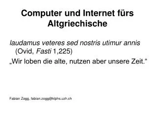 computer und internet f rs altgriechische