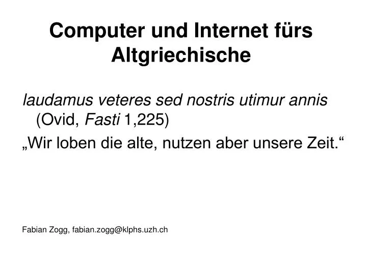 computer und internet f rs altgriechische