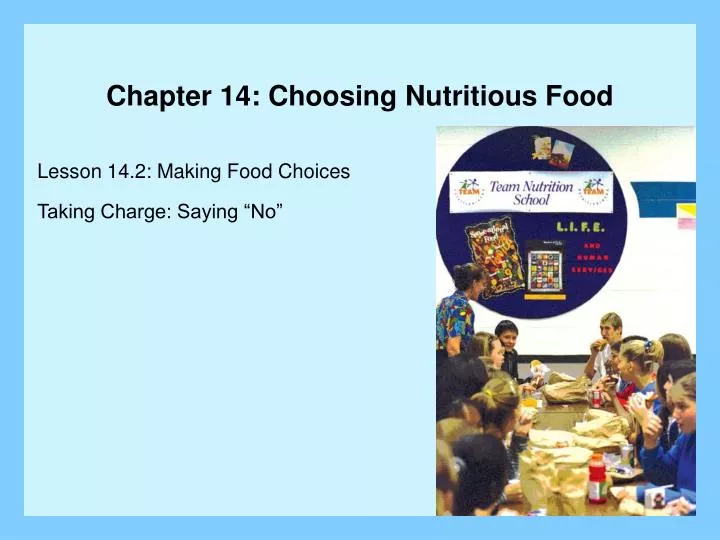 chapter 14 choosing nutritious food